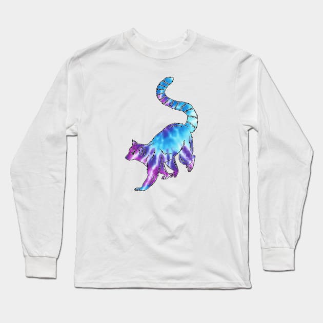 Psychedelic Lemur Long Sleeve T-Shirt by ARTWORKandBEYOND